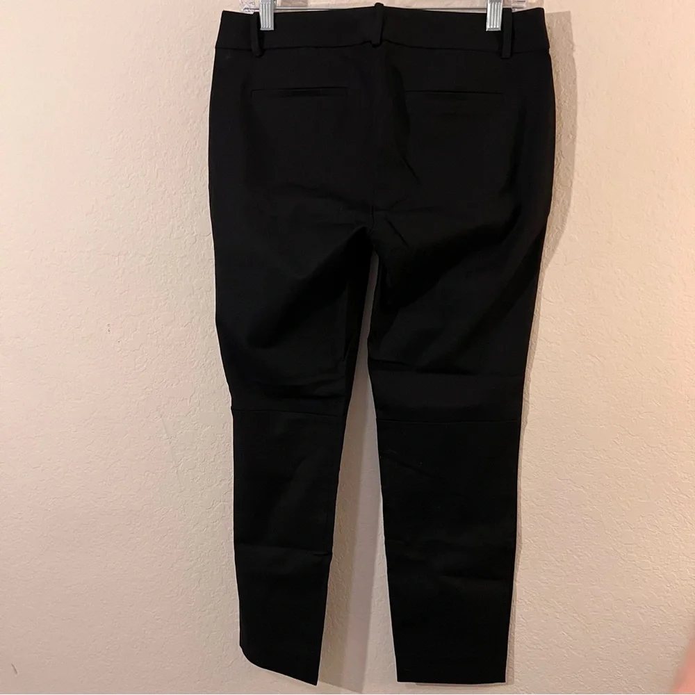 NEW J by J.Crew Black Ankle Side Zip Cotton Stretch Cropped Dress Pants 6